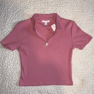 Topshop collared pink shirt